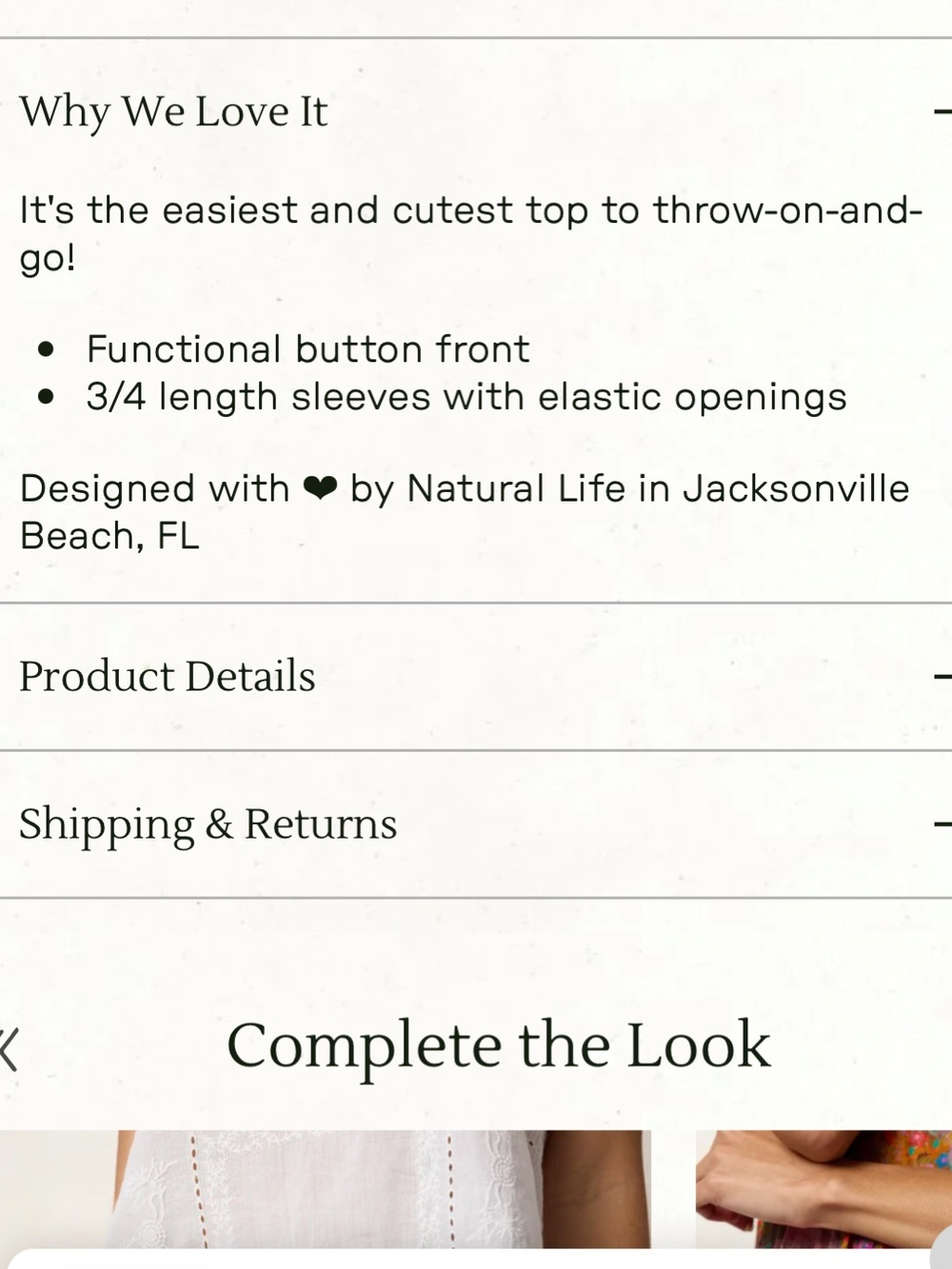 NATURAL LIFE Abby Blouse in Ditsy Garden Stripe - Picture 3 of 9